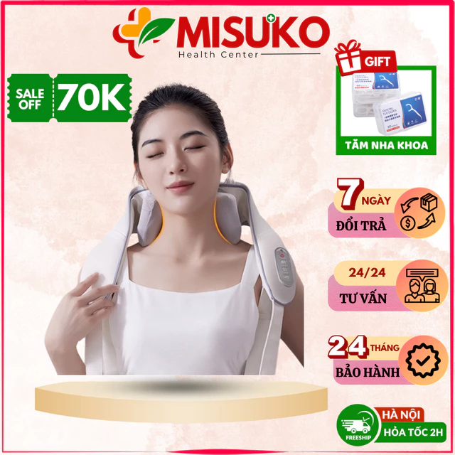MÁY MASSAGE VAI CỔ XOA BÓP THẾ HỆ MỚI AS-30, MÁY MASSAGE CỔ VAI GÁY 6D - MASSAGE TRỊ LIỆU GIẢM ĐAU VAI GÁY