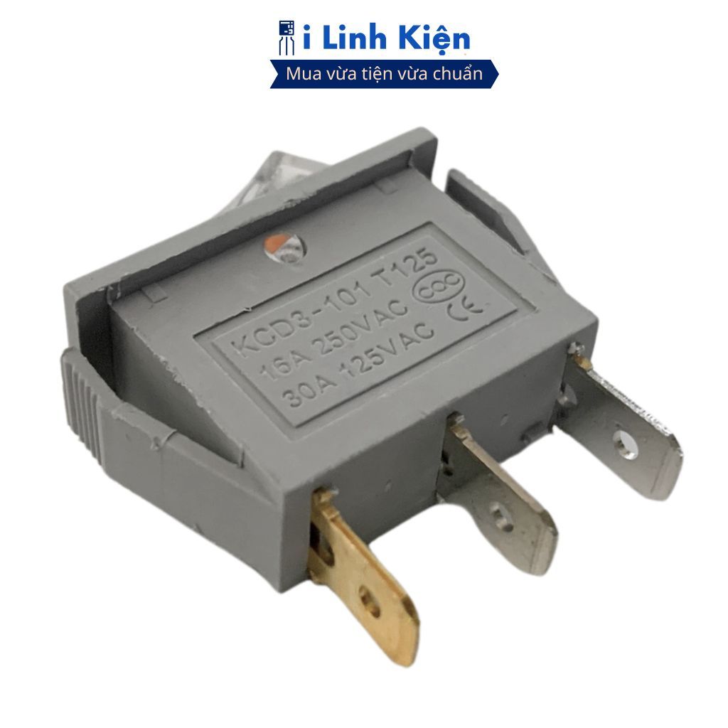 Công tắc bập bênh 3 chân 5000W KCD3 31x14mm ilinhkien.