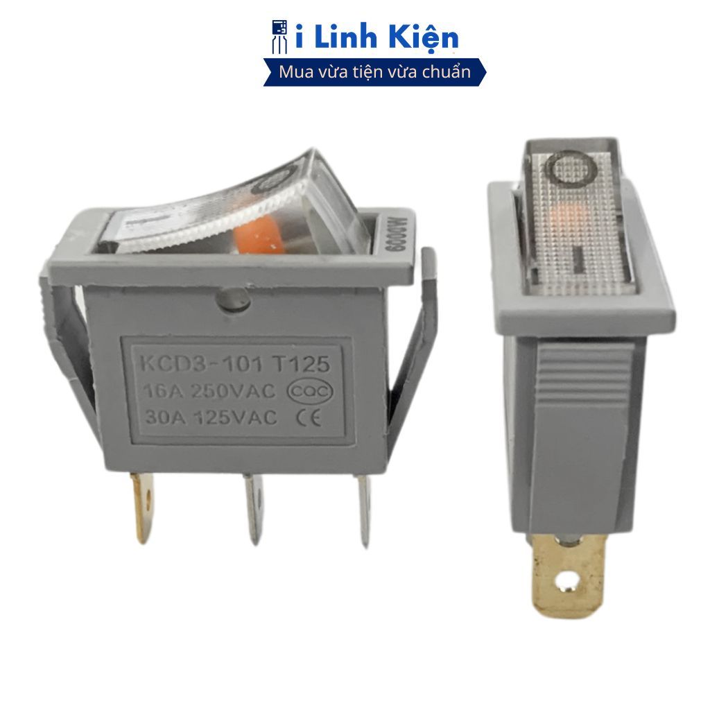Công tắc bập bênh 3 chân KCD3 5000W 31x14mm chính hãng đảm bảo chất lượng ilinhkien.