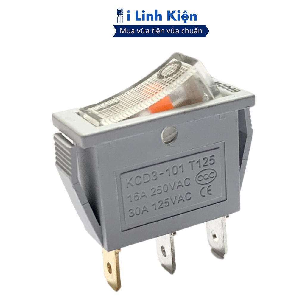 Công tắc bập bênh 3 chân KCD3 5000W 31x14mm chính hãng đảm bảo chất lượng ilinhkien.