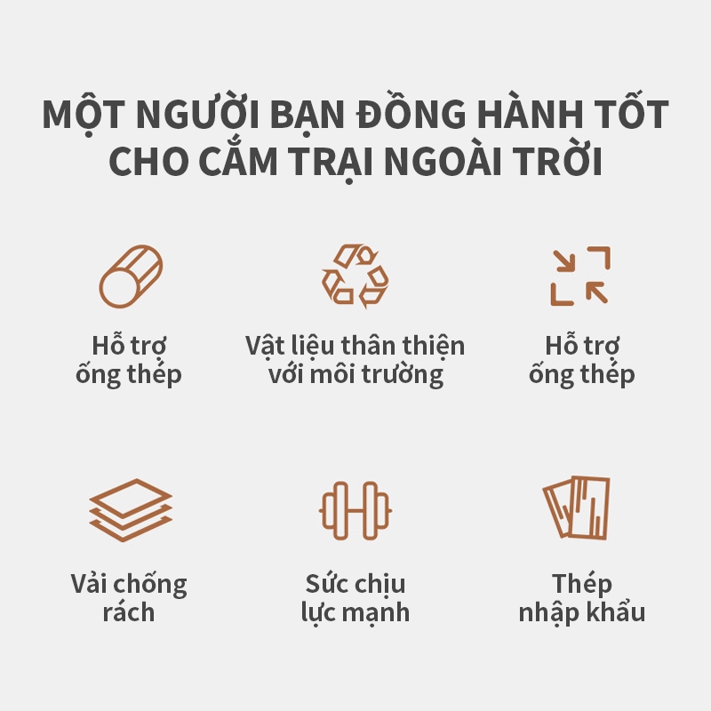 ICON Bàn Camping Dã Ngoại Gấp Gọn hợp kim cacbon sơn tĩnh điện , độ bền cao DCP3
