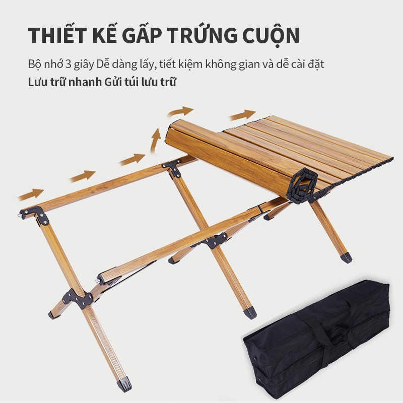ICON Bàn Camping Dã Ngoại Gấp Gọn hợp kim cacbon sơn tĩnh điện , độ bền cao DCP3