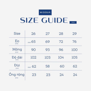MIDDUA - JN190 Suông denim rách 2 tone màu