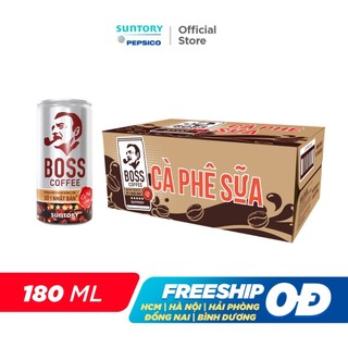 [SALE 15.7] Thùng 24 Lon Cà phê sữa Boss (180ml/lon)