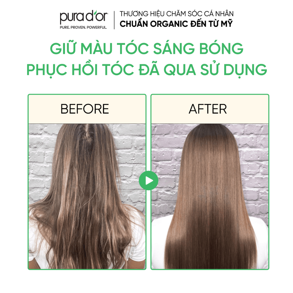 Ảnh Combo dầu gội dầu xả tím hữu cơ khử vàng, giữ màu cho tóc tẩy nhuộm, phục hồi hư tổn Color Harmony Purple Pura D'or 4