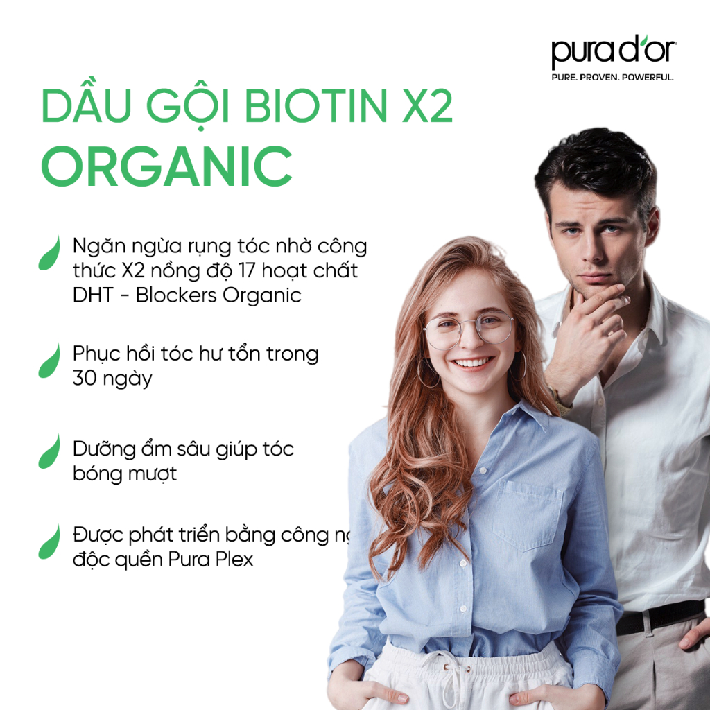 Ảnh DẦU GỘI HỮU CƠ PHỤC HỒI TÓC HƯ TỔN, GIẢM GÃY RỤNG CHUYÊN SÂU BIOTIN 2X PROFESSIONAL 3