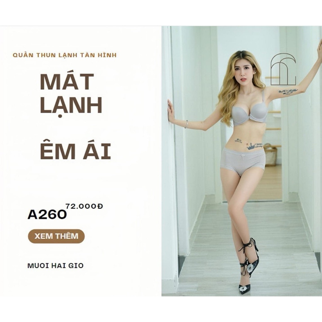 Quần chip co dãn mềm dịu thoải mái cho nàng ngày hè nóng bức A260, Đồ lót 12h