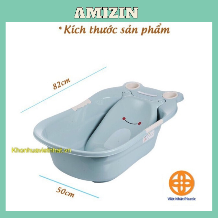 Chậu Tắm Ếch cao cấp cho bé có van thoát nước (kt 85*50*32cm)