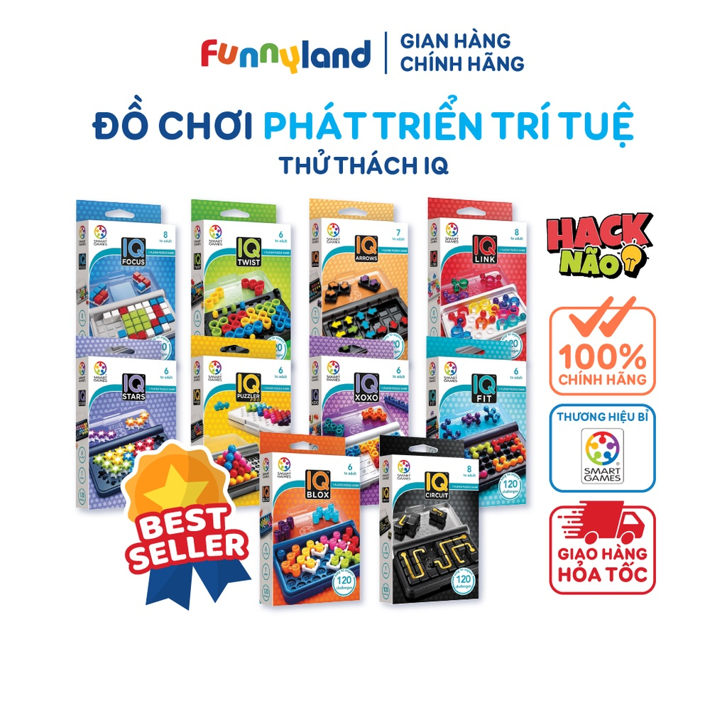 Ảnh Đồ chơi trí tuệ thử thách IQ SmartGames gồm 120 thử thách giúp bé phát triển tư duy toàn diện 1