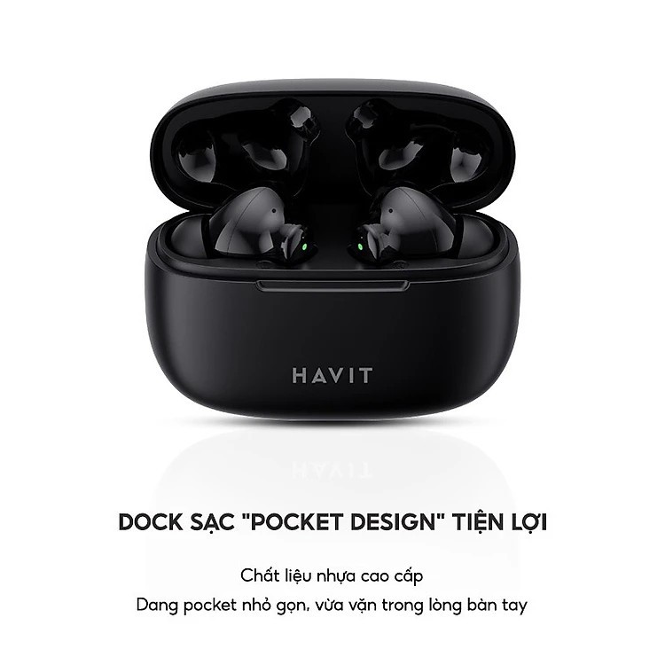 Ảnh Tai Nghe TWS Havit TW967 Pro | Thiết Kế Công Thái Học, Nghe Nhạc Đến 5H | Bảo hành 12 tháng 3