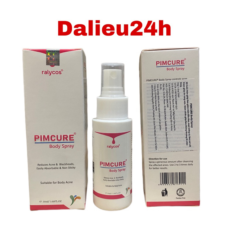 Xịt PIMCURE BODY SPRAY 50ml - giảm mụn lưng ngực - Dalieu24h | Shopee ...