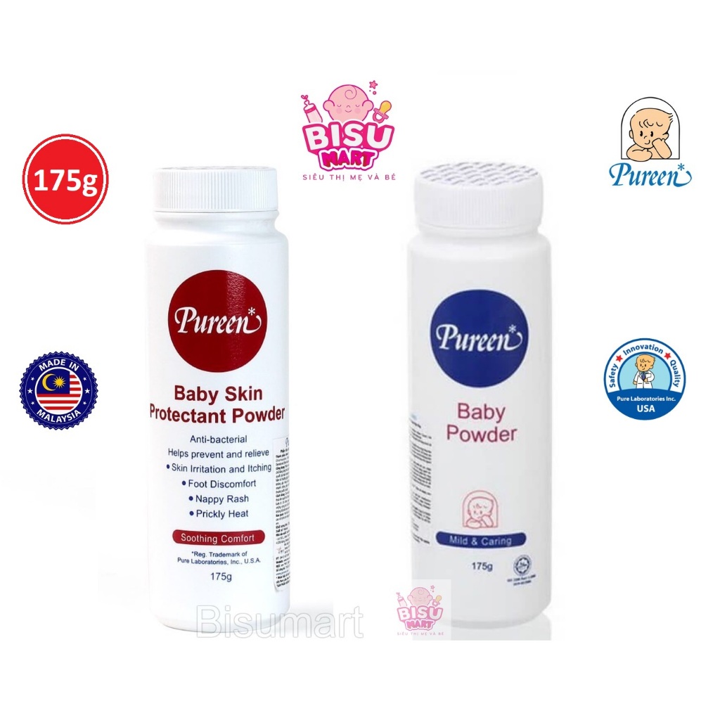 Phấn rôm Pureen Phấn thơm dịu nhẹ cho bé sơ sinh và trẻ em 175g ...