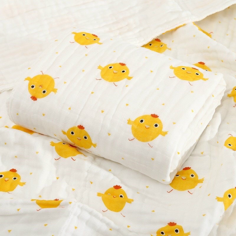 [Không viền] Khăn Tắm Xô Nhăn Cotton 6 Lớp mềm mại, an toàn cho làn da bé, chăn đắp, khăn quấn MT01