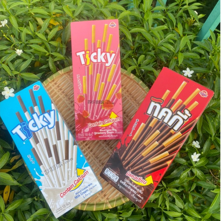 Bánh Que Ticky Thái Lan Phủ Kem Dâu, Sữa, Chocolate - Hộp 20g | Shopee ...