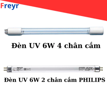 Bóng đèn UV 6W 4 chân cắm và 2 chân cắm có tác dụng diệt khuẩn dùng cho máy lọc nước RO