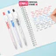 Combo Bút bi bấm văn phòng 3 mực xanh đen đỏ ngòi 0.5mm 0.7mm Deli viết nét đều trơn tru học sinh