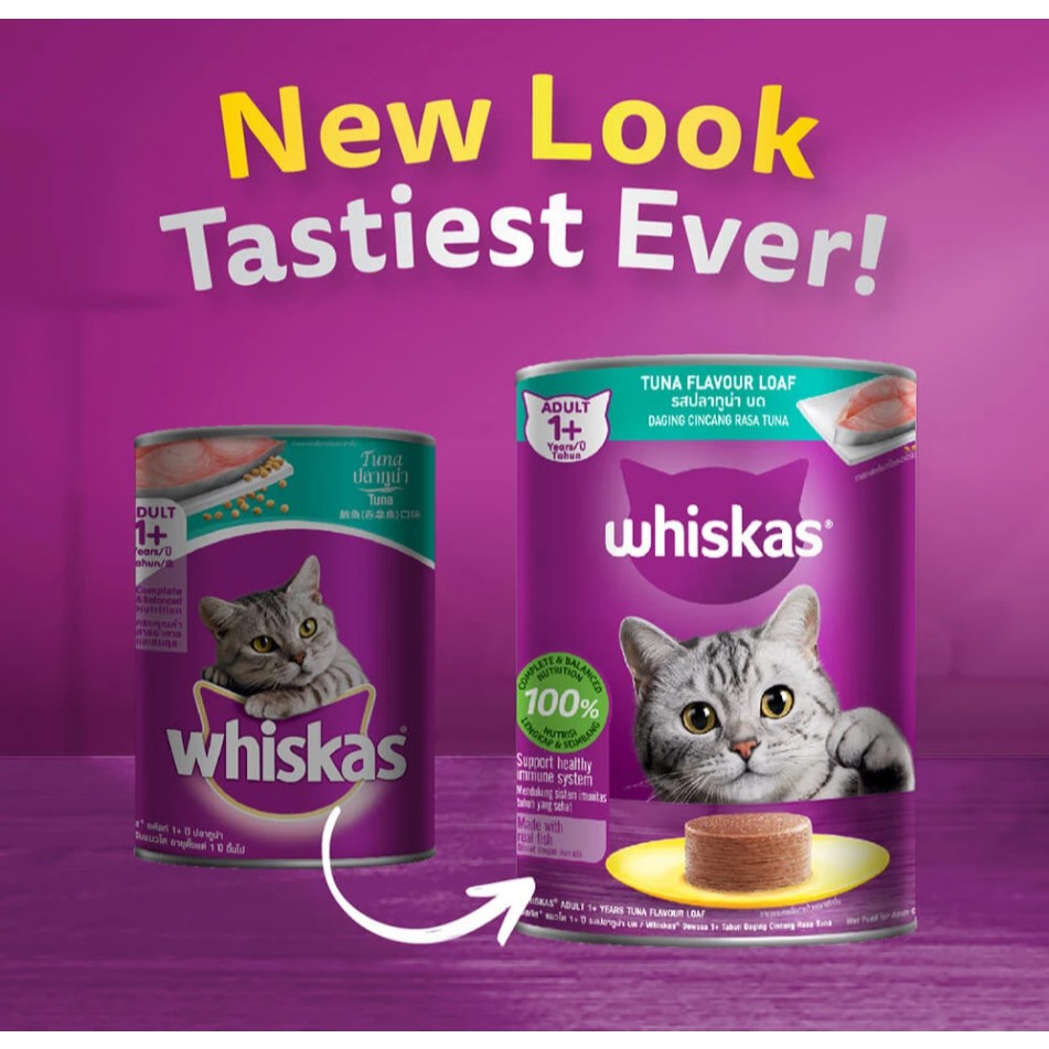 Pate Lon Whiskas cho Mèo trưởng thành 400g
