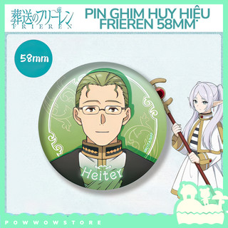 [Sẵn VN] Huy Hiệu Pin Ghim Dạng Tròn 58mm Cài Áo / Túi / Balo Màn PE Phong Cách Anime Manga Sousou No Frieren Portrait