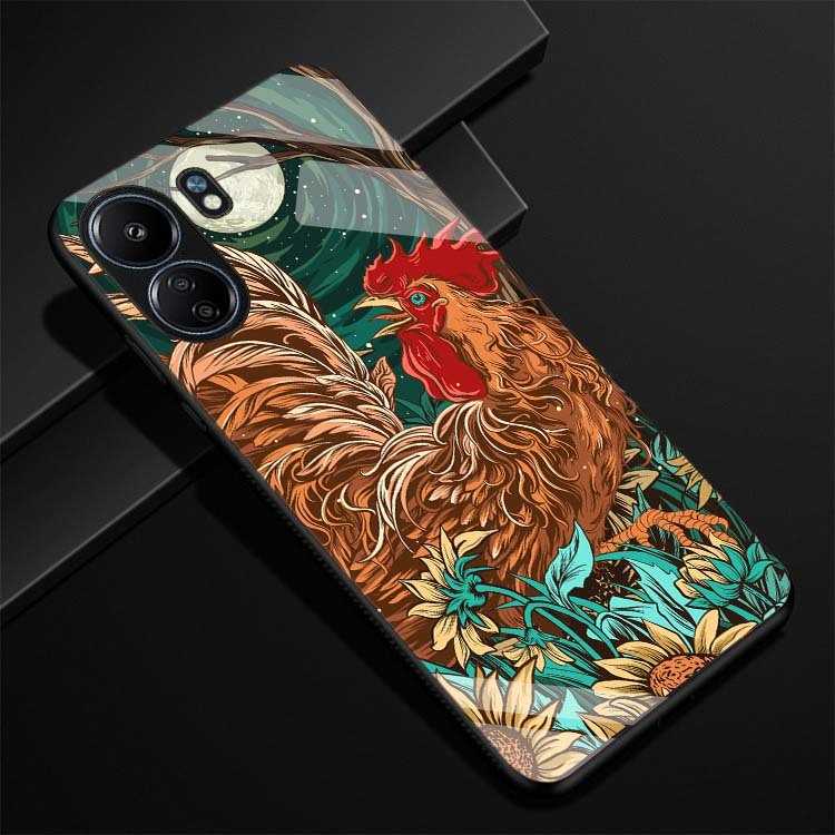 Ốp Lưng XIAOMI REDMI 13C, POCO C65 Lưng kính cường lực Sáng Bóng