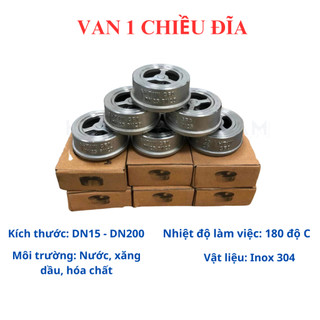 Van 1 chiều đĩa inox 304. van nước DN15, DN20, DN25, DN32, DN40, DN50, DN65