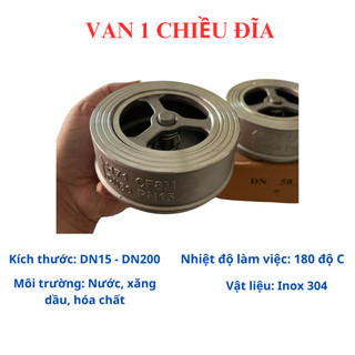 Van 1 chiều đĩa inox 304. van nước DN15, DN20, DN25, DN32, DN40, DN50, DN65