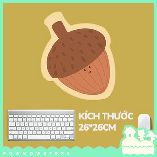 [Sẵn VN] Bàn Di Chuột / Lót Chuột Cao Su Vải Cắt Bo Theo Viền Phong Cách Hoạ Tiết Hình Lá Mùa Thu Leaf Autumn