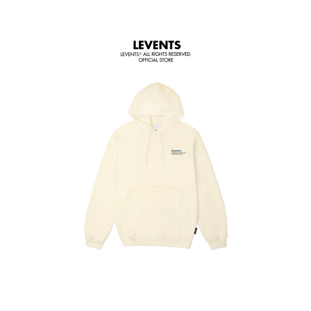 Áo Hoodie Levents Popular Logo 2.0/ Cream 100 Cotton Unisex Oversized