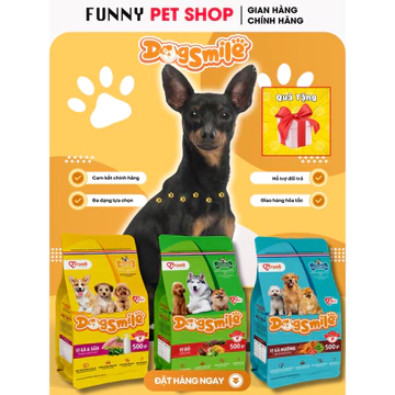 Thức ăn hạt cho chó Phốc Hươu Dog Smile - Hạt cho chó con, hạt cho chó lớn trưởng thành bao 500g hoặc 2Kg