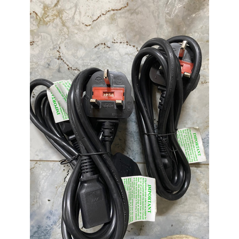 Dây cấp nguồn 3 Chấu Có Cầu Chì AC Power Cord BS1363A to C13 13A 250V ...