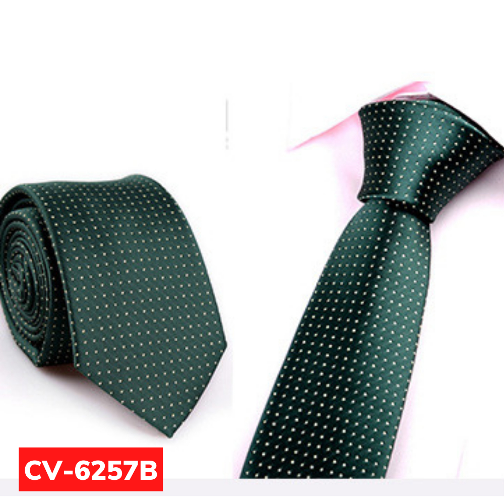 Cavat nam bản nhỏ màu xanh lục, xanh lá, xanh rêu, Cravat chú rể ...