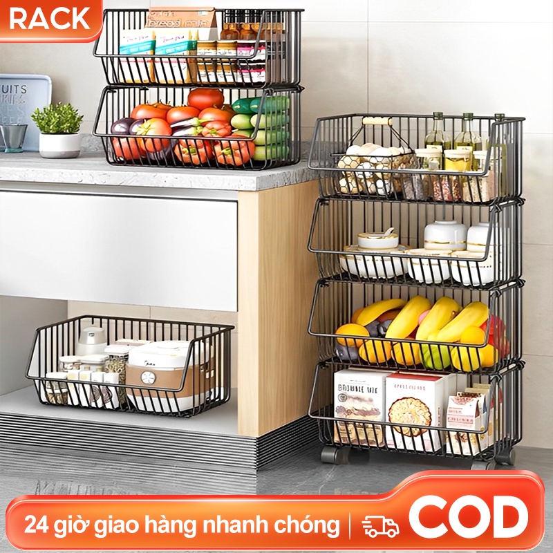 Rack Kệ rổ đựng đồ nhà bếp Đa Năng Dụng Trưng nhiều tầng tùy chọn -có ...