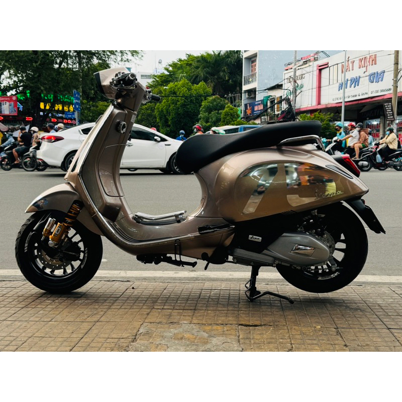 Tem số Vespa Sprint 75 năm decal Crom cao cấp