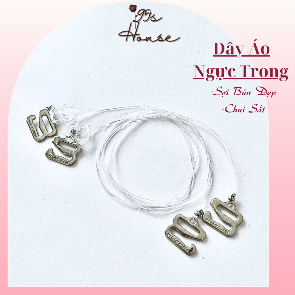 Dây áo ngực trong suốt dạng sợi bún ,dây áo lót bản nhỏ siêu dai 2 sợi/cặp [95's House]