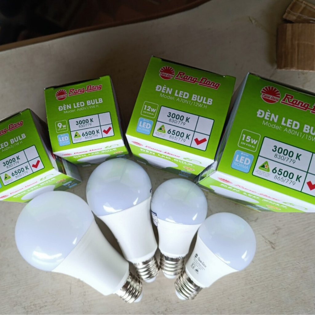 Đèn Led Buld tròn Rạng Đông 7W, 9W, 12W, 15W - Hàng chính hãng bảo hành ...