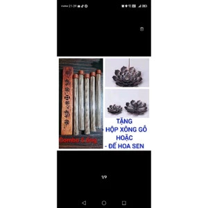 Combo 5 óng Nhang trầm không tăm to 2 li ( Tặng đế hoa sen)