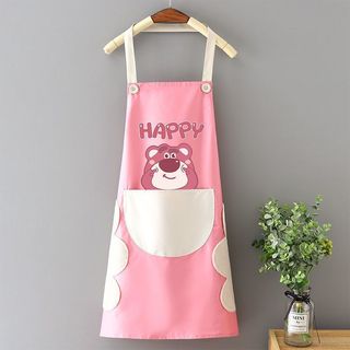 Tạp dề Gấu Dâu chống thấm nước,dầu mỡ phong cách hàn quốc siêu dễ thương