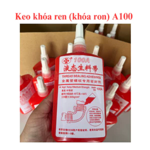 Keo non khoá ren/khóa ron A100, dùng dán ống kim loại có ren: ống khí nén, PCCC... chai 250g