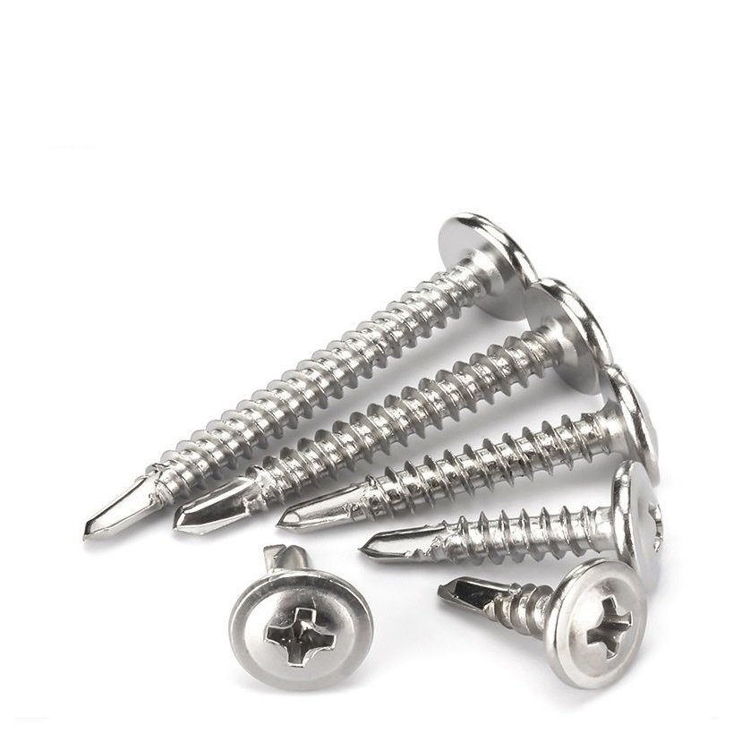 (INOX410) 100 cái Vít tự khoan đầu dù inox410 4.2