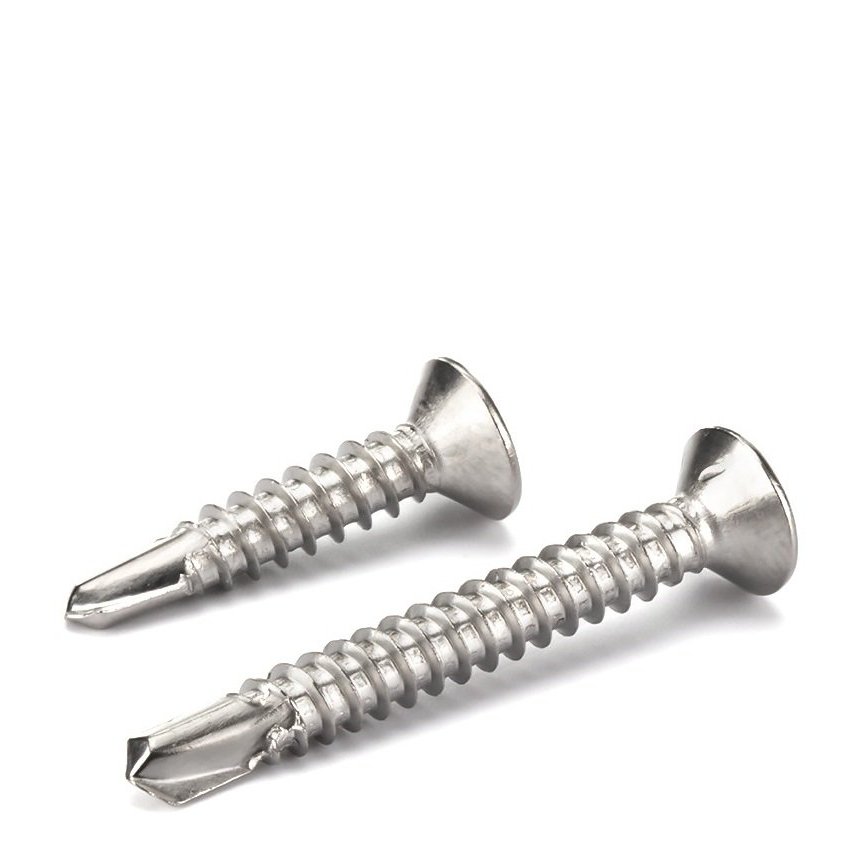 (INOX410) 100 cái Vít tự khoan đầu bằng inox410 4.2