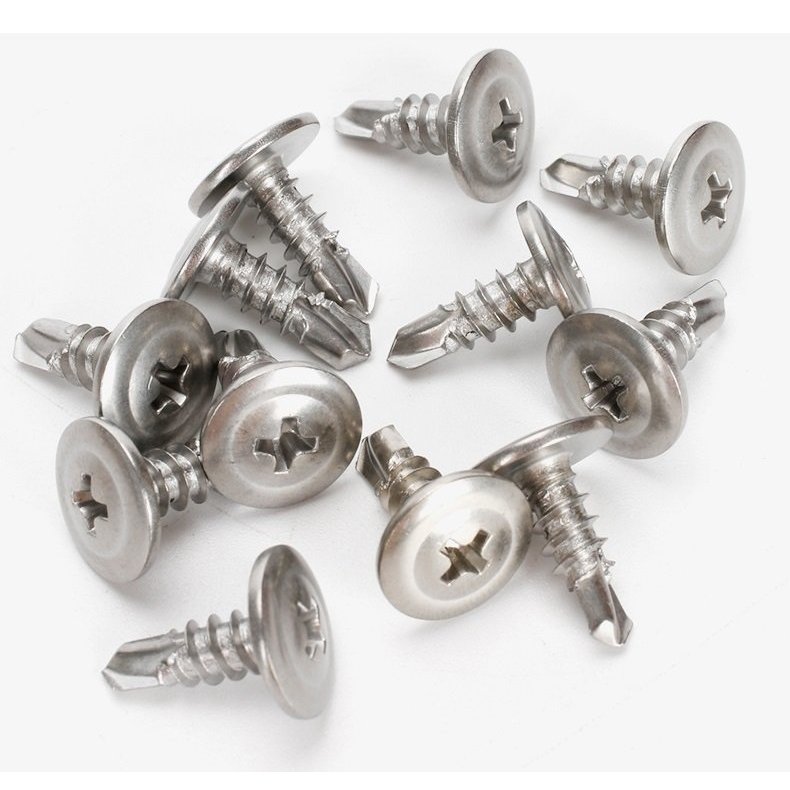 (INOX410) 100 cái Vít tự khoan đầu dù inox410 4.2