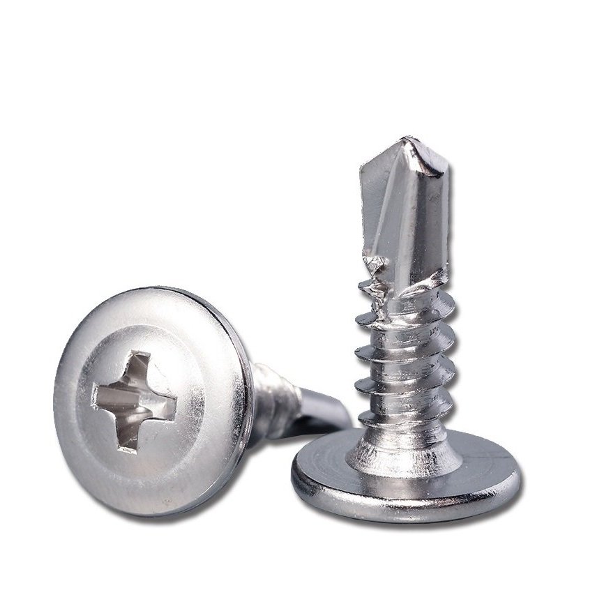 (INOX410) 100 cái Vít tự khoan đầu dù inox410 4.2
