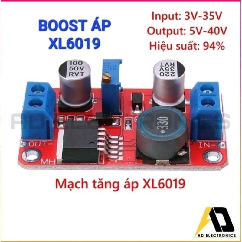 Mạch Tăng Áp DC XL6019 6019 Bản Nâng Cấp - Mạch Đỏ - Boost Áp DC - DC ...