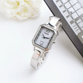 Đồng Hồ Nữ Chính Hãng Citizen EM0980-50A Eco-Drive Women’s Silver-Tone