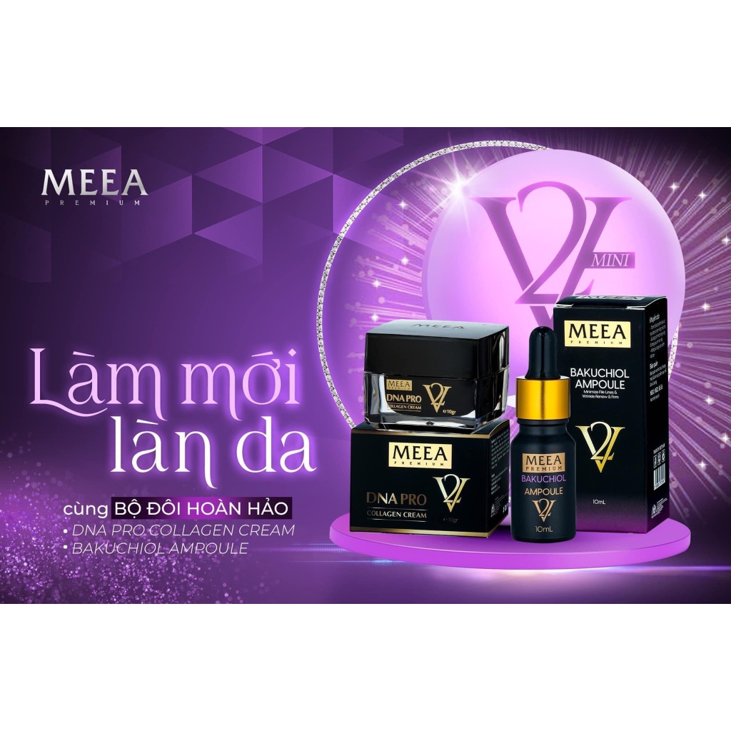 Combo Kem Face Collagen Cá Hồi DNA Pro V2 Meea origin và serum size mini
