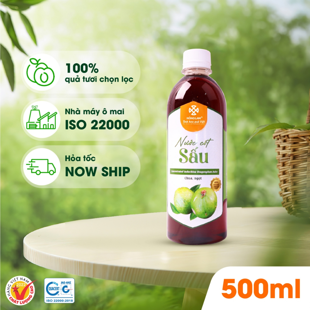 Ảnh Nước cốt sấu tươi Hồng Lam chai (500ml). Có vị chua, ngọt 1