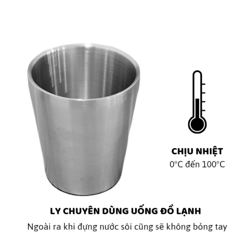 [CHÍNH HÃNG] Ly inox 2 Lớp 450ml Gorilla Chef Chuyên Dùng Uống Đá, Đồ Uống Lạnh SP46