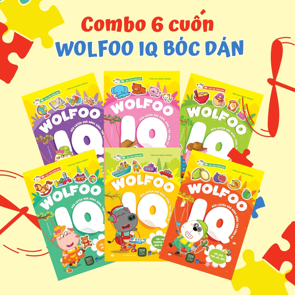 Sách - Combo 6 Cuốn WOLFOO IQ Rèn Luyện Khả Năng Sáng Tạo Cùng Bé ...