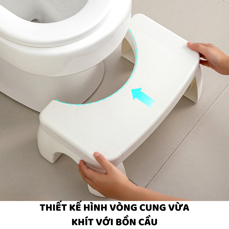 Ghế Kê Chân Toilet ENODA HOME, Bồn Cầu Giúp Tư Thế Đi Vệ Sinh Khoa Học, Chống Táo Bón, Chất Liệu Dày Dặn Chắc Chắn GHE00
