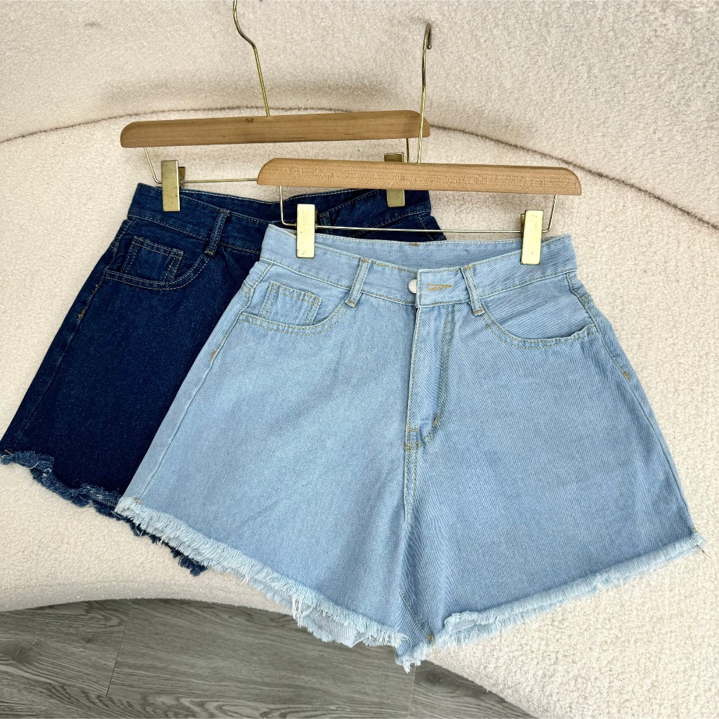 Quần Sort Jeans Rách Bigsize Nữ,Quần Đùi Lưng Cao Tôn Dáng Vải Không Co Giãn J1