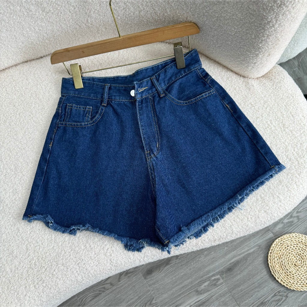 Quần Sort Jeans Rách Bigsize Nữ,Quần Đùi Lưng Cao Tôn Dáng Vải Không Co Giãn J1